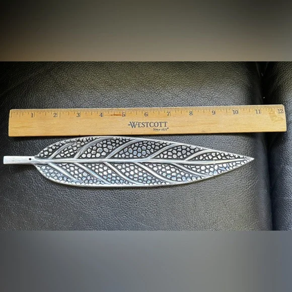 Silver Incense Holder | Pretty Leaf Shape - Picture 5 of 9